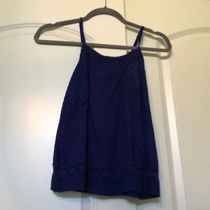 blue tank top